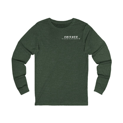 Latitudes Chicago Skyline Unisex Jersey Long Sleeve Tee