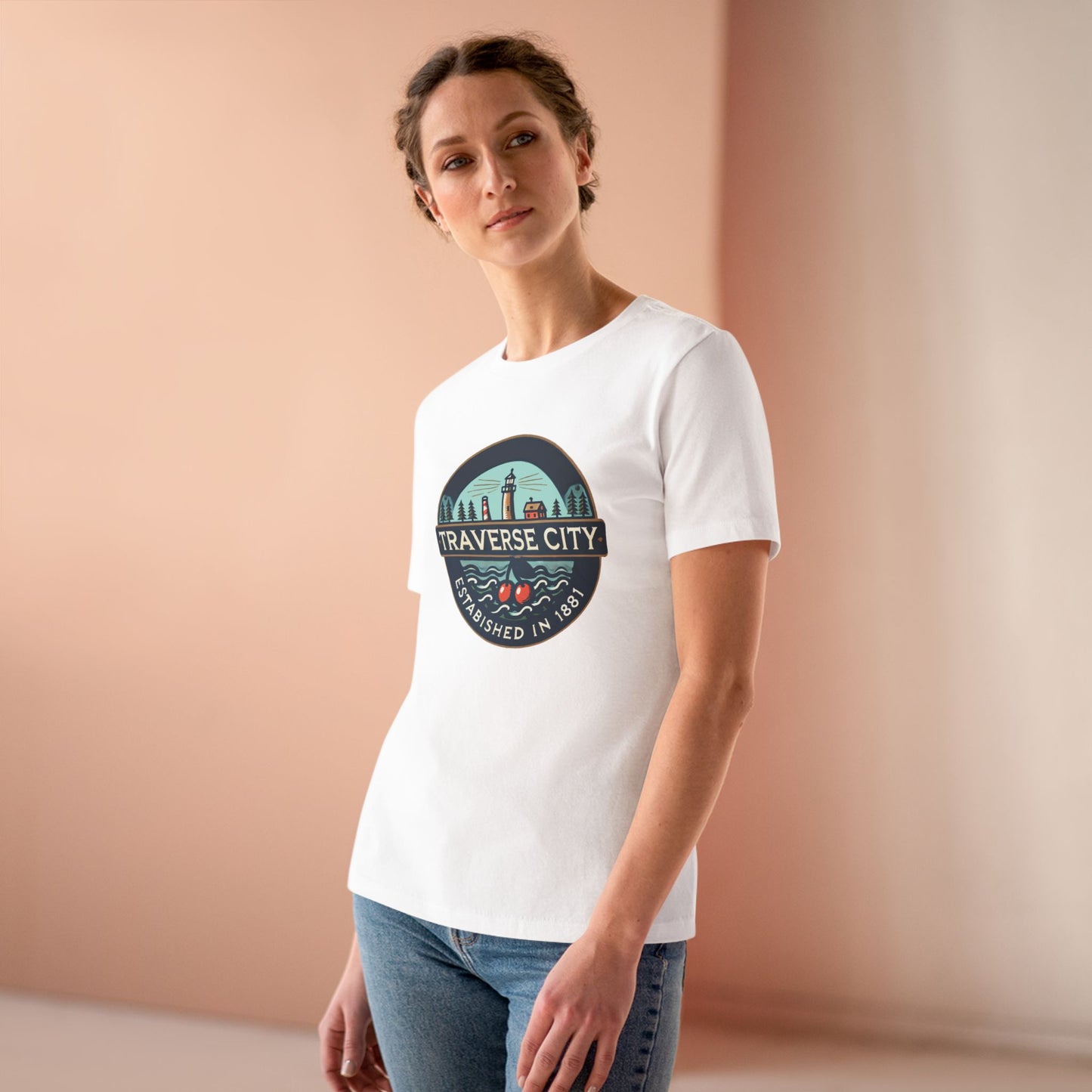 Vintage Traverse City Women's Cotton Tee