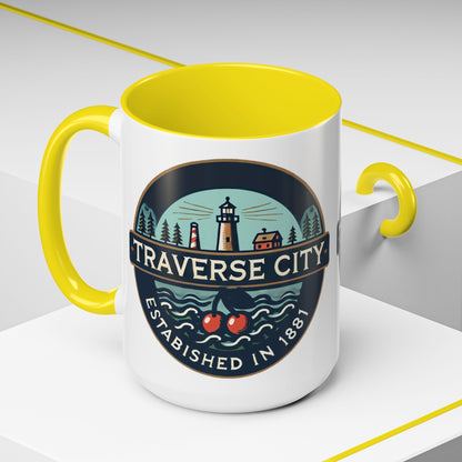 Vintage Traverse City Accent Coffee Mug