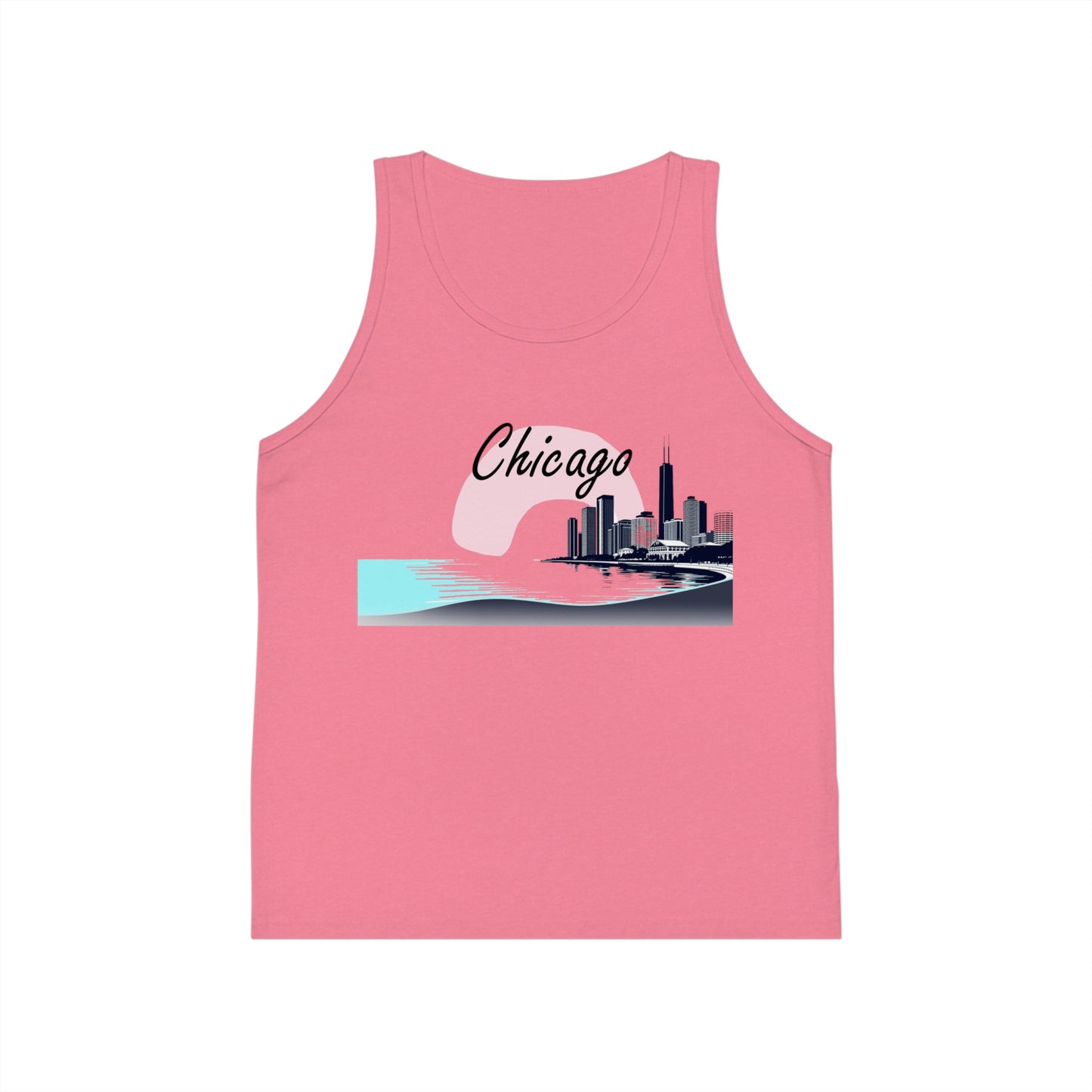 Elegant Chicago Skyline Unisex Kids Jersey Tank Top