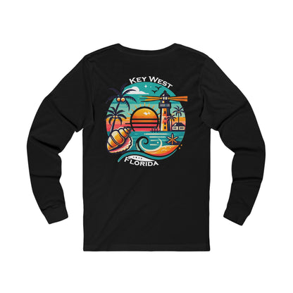 Vibrant Key West Unisex Jersey Long Sleeve Tee