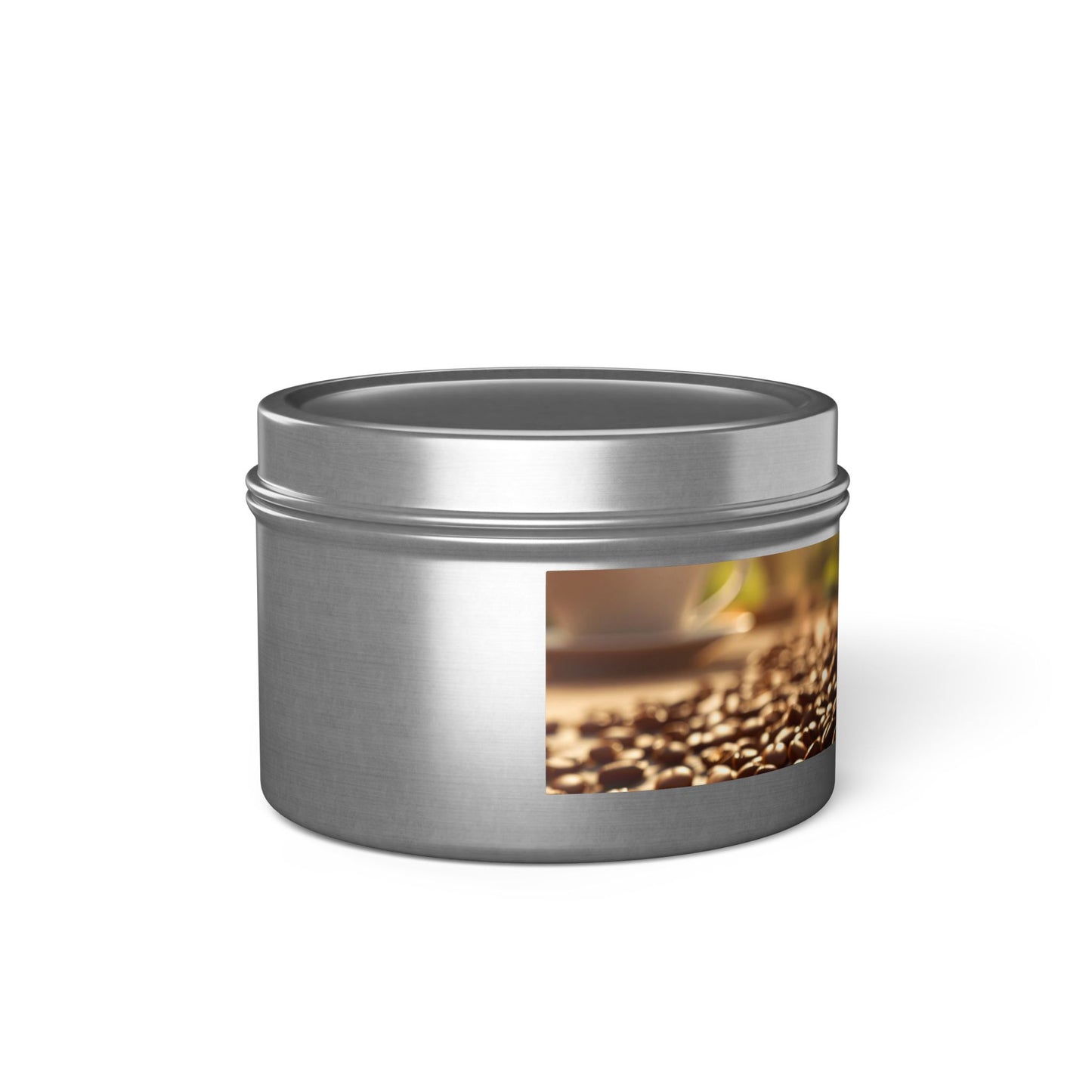 Fresh Coffee Scented Rustic Tin Candle