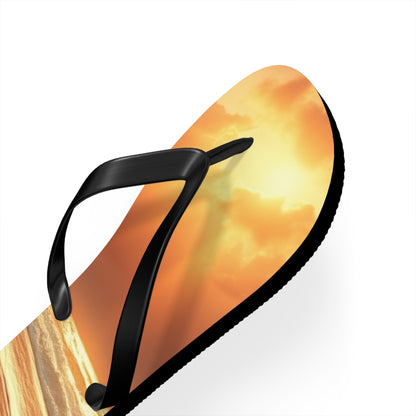 Sandy Beach Sunset Flip Flops