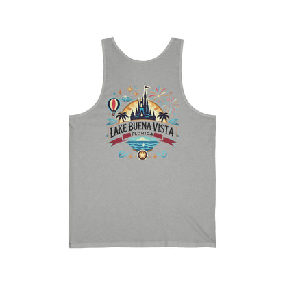 Adventurous Lake Buena Vista Unisex Jersey Tank