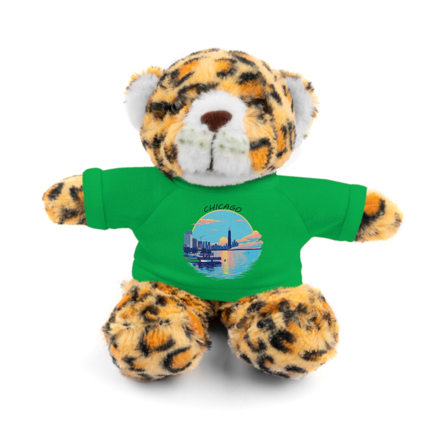 Retro Chicago Sunset Stuffed Animals with Tee