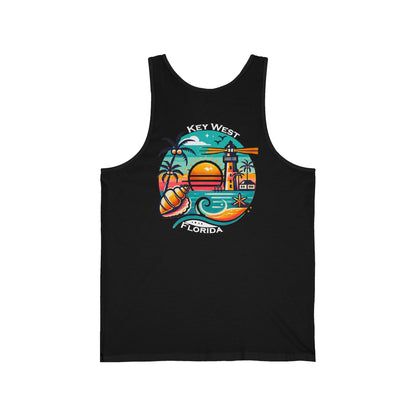 Vibrant Key West Unisex Jersey Tank
