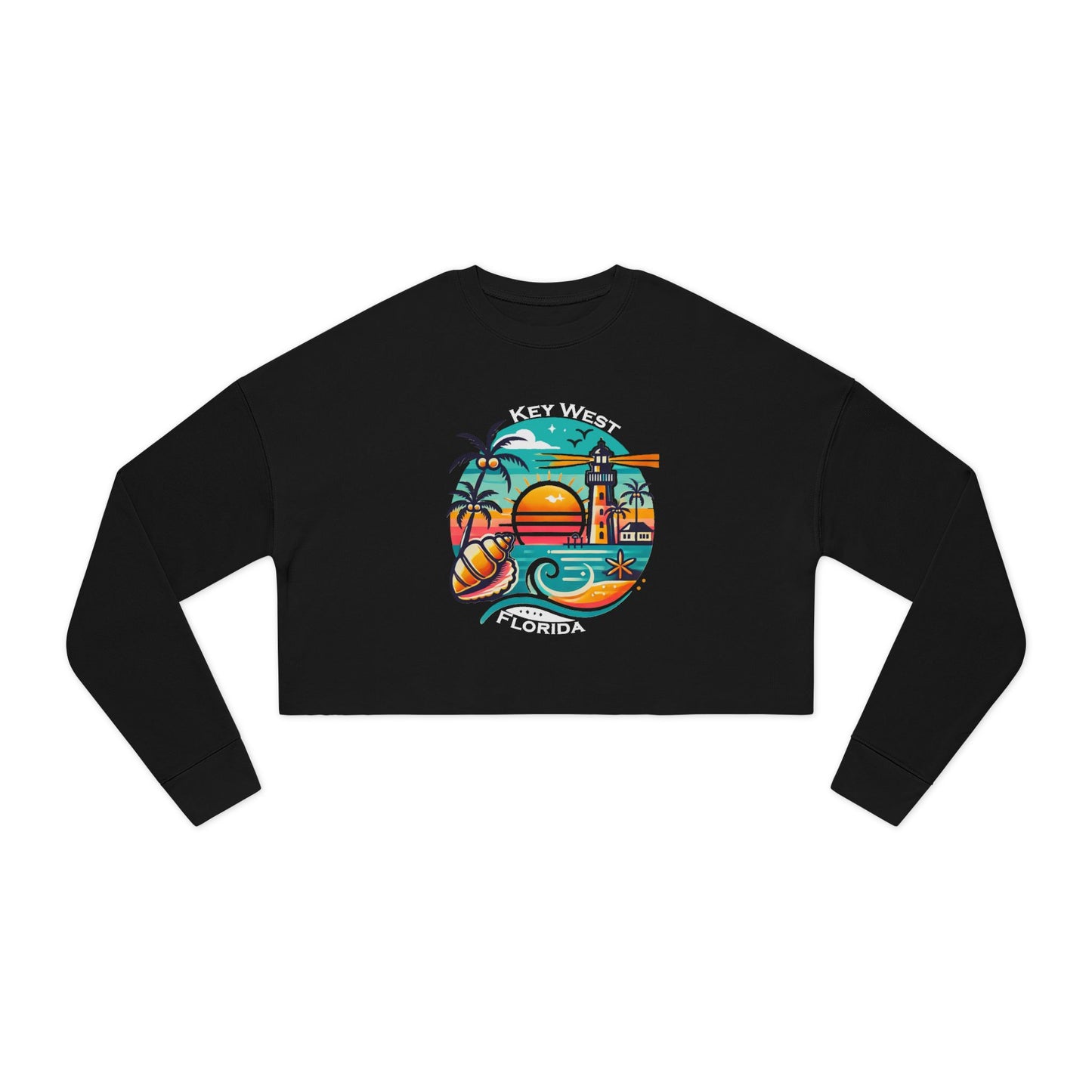 Vibrant Key West Women's Cropped Sweatshirt