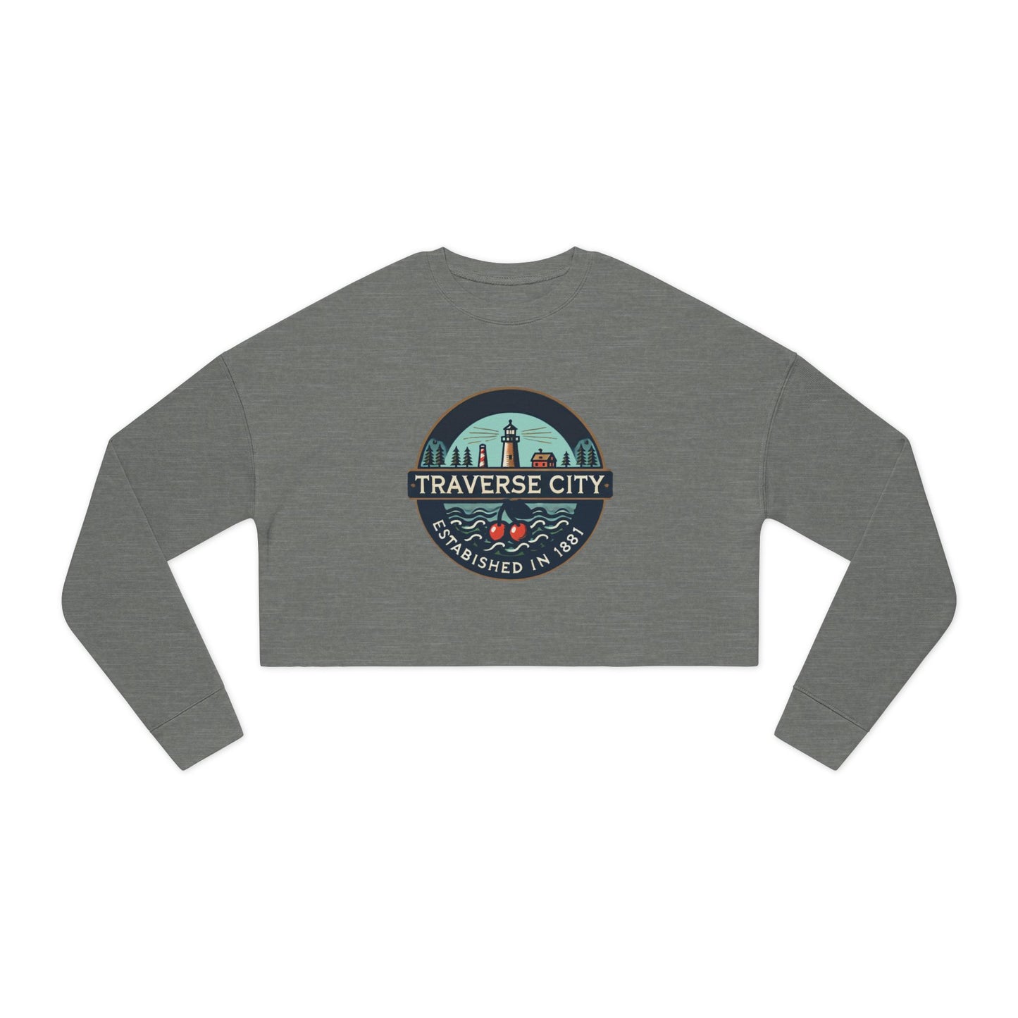 Vintage Traverse City Women's Cropped Sweatshirt