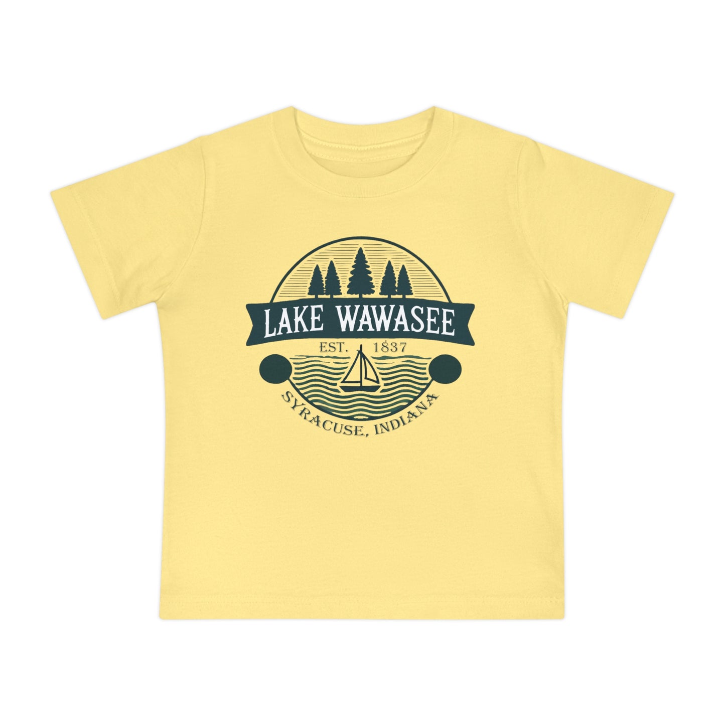 Vintage Lake Wawasee Unisex Baby Short Sleeve T-Shirt