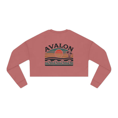 Retro Avalon Sunset Women's Cropped Sweatshirt