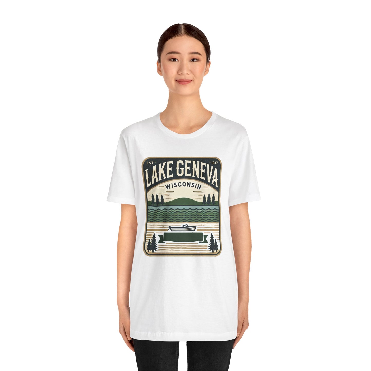 Vintage Lake Geneva Unisex Jersey Short Sleeve Tee