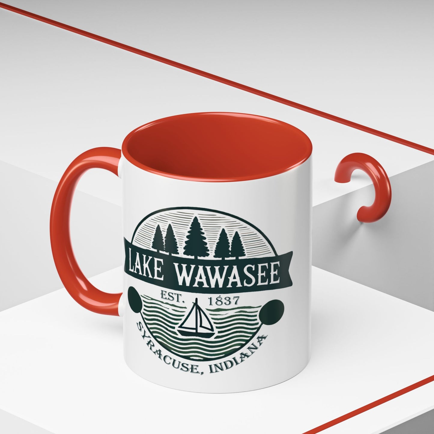 Vintage Lake Wawasee Accent Coffee Mug