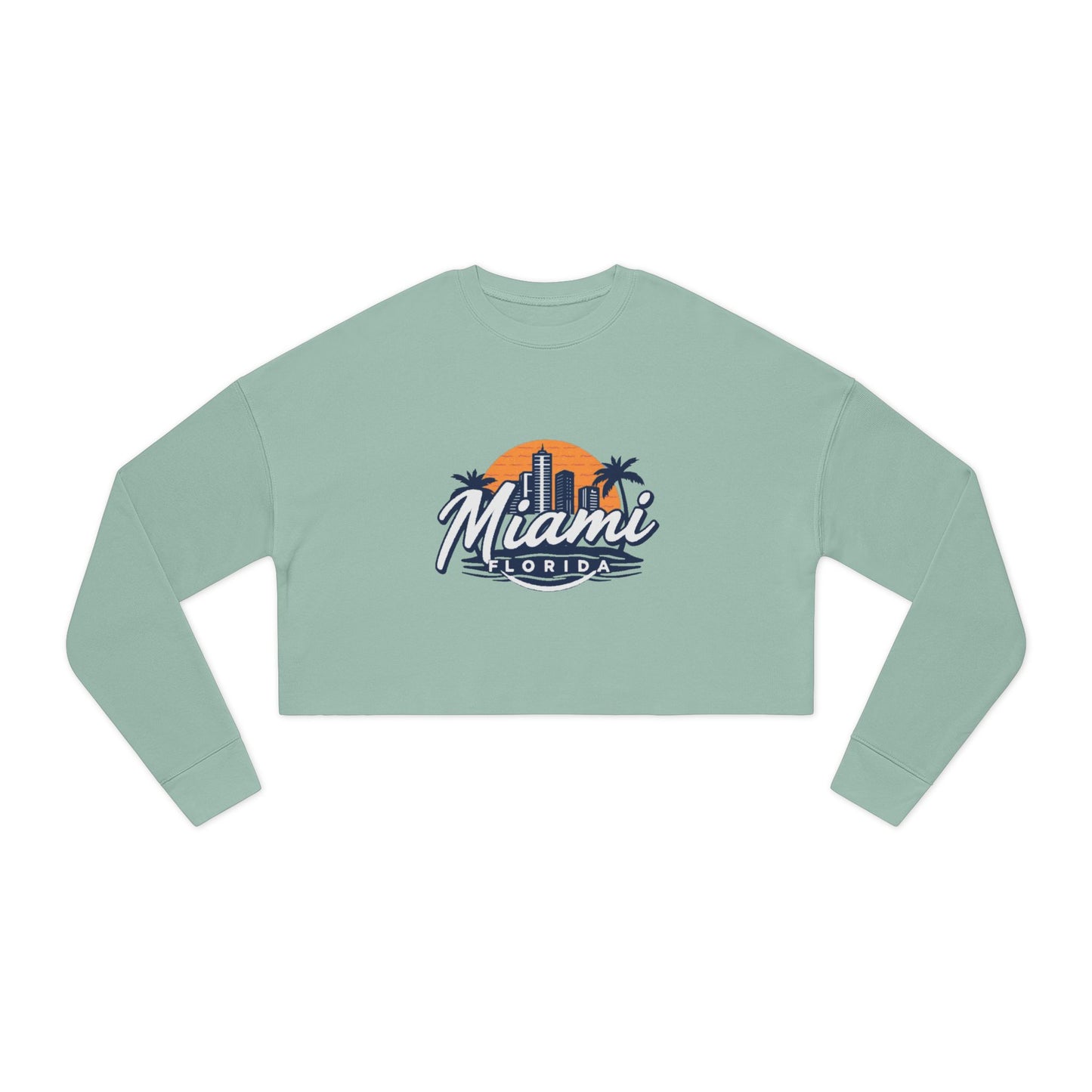 Retro Miami Women's Cropped Sweatshirt