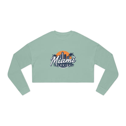 Retro Miami Women's Cropped Sweatshirt