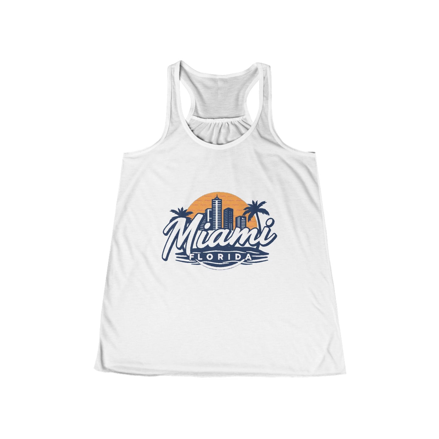 Retro Miami Women's Flowy Racerback Tank