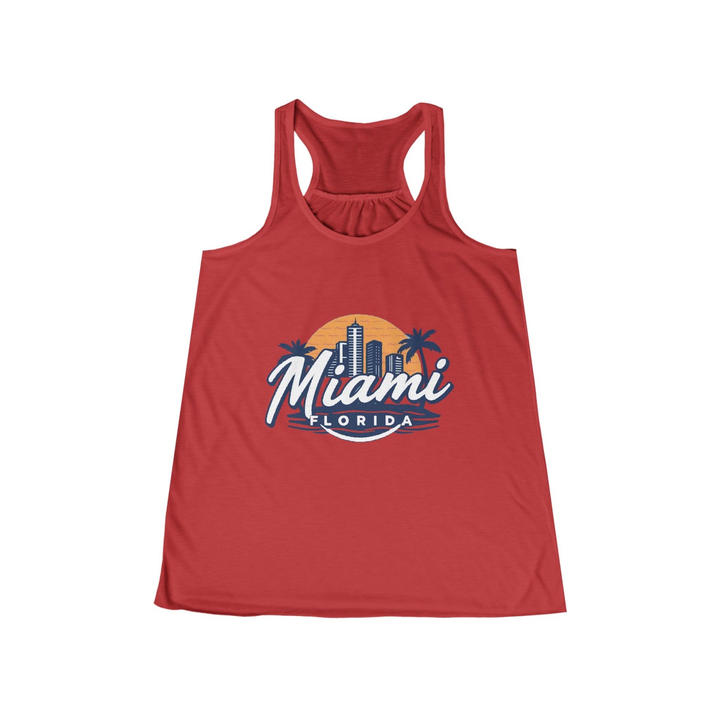 Retro Miami Women's Flowy Racerback Tank