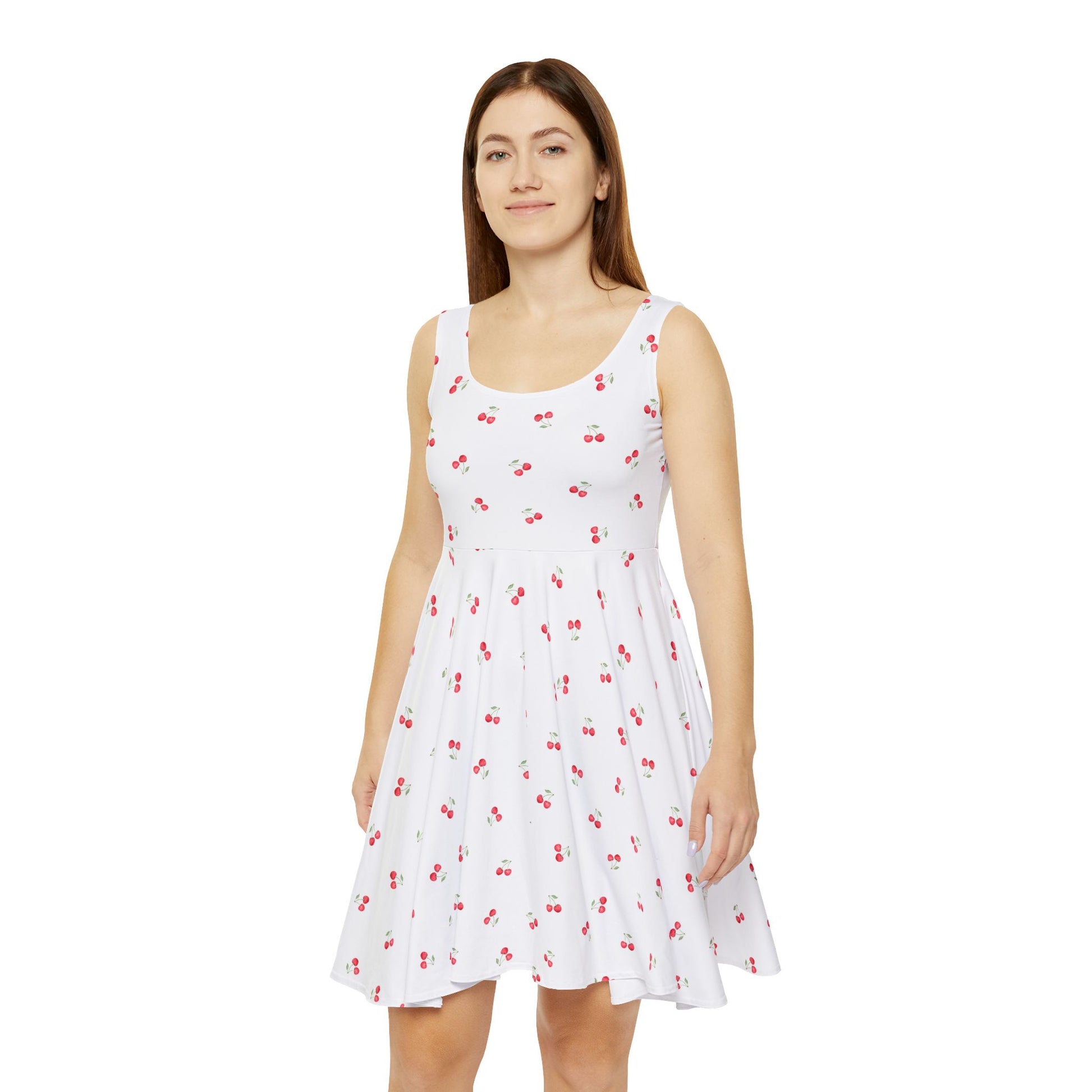 cherry print skater dress Vero Moda - Petite Button Up Skater Mini Dress - Women - Viscose - M
