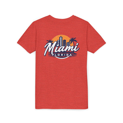 Retro Miami Unisex Youth Short Sleeve Tee