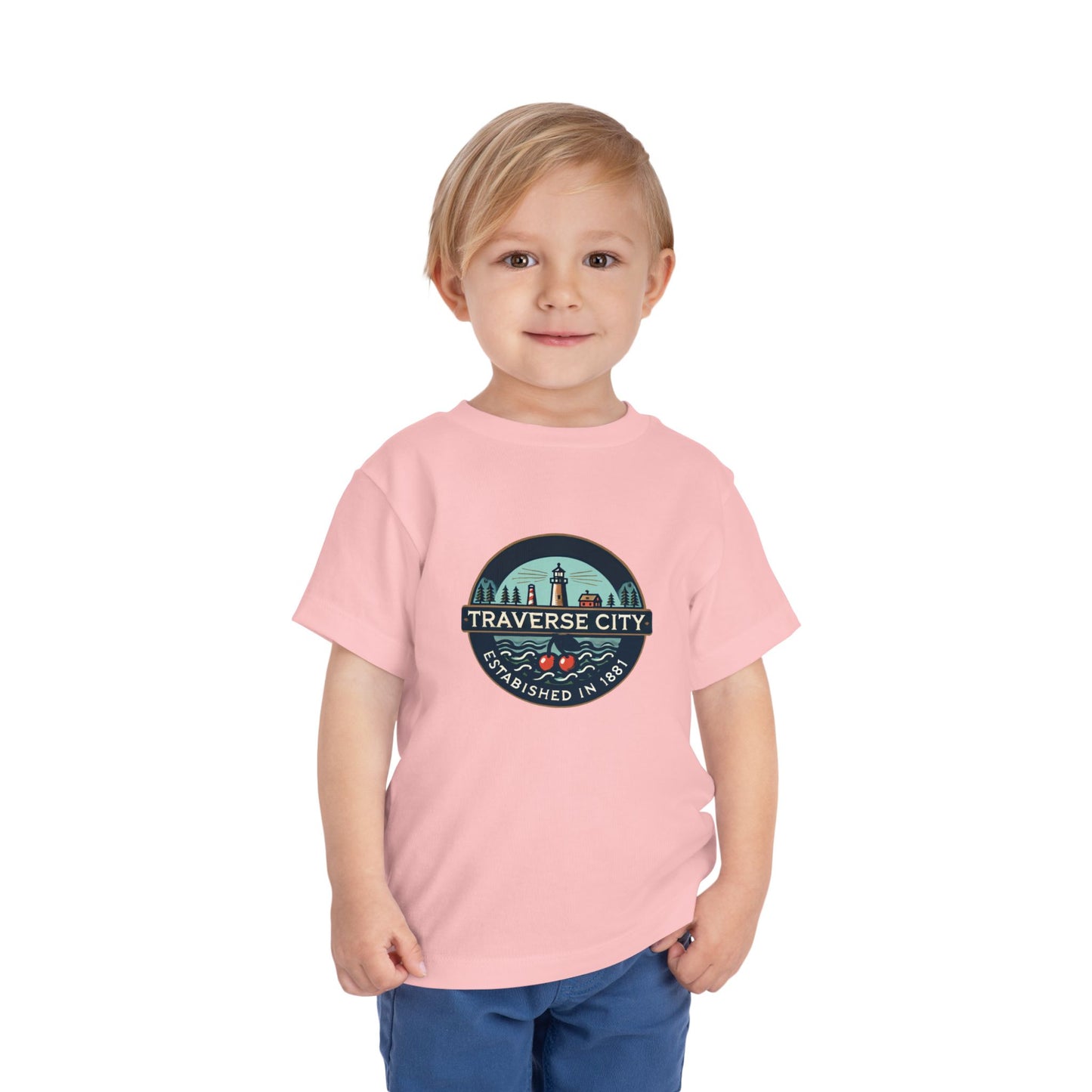 Vintage Traverse City Unisex Toddler Short Sleeve Tee