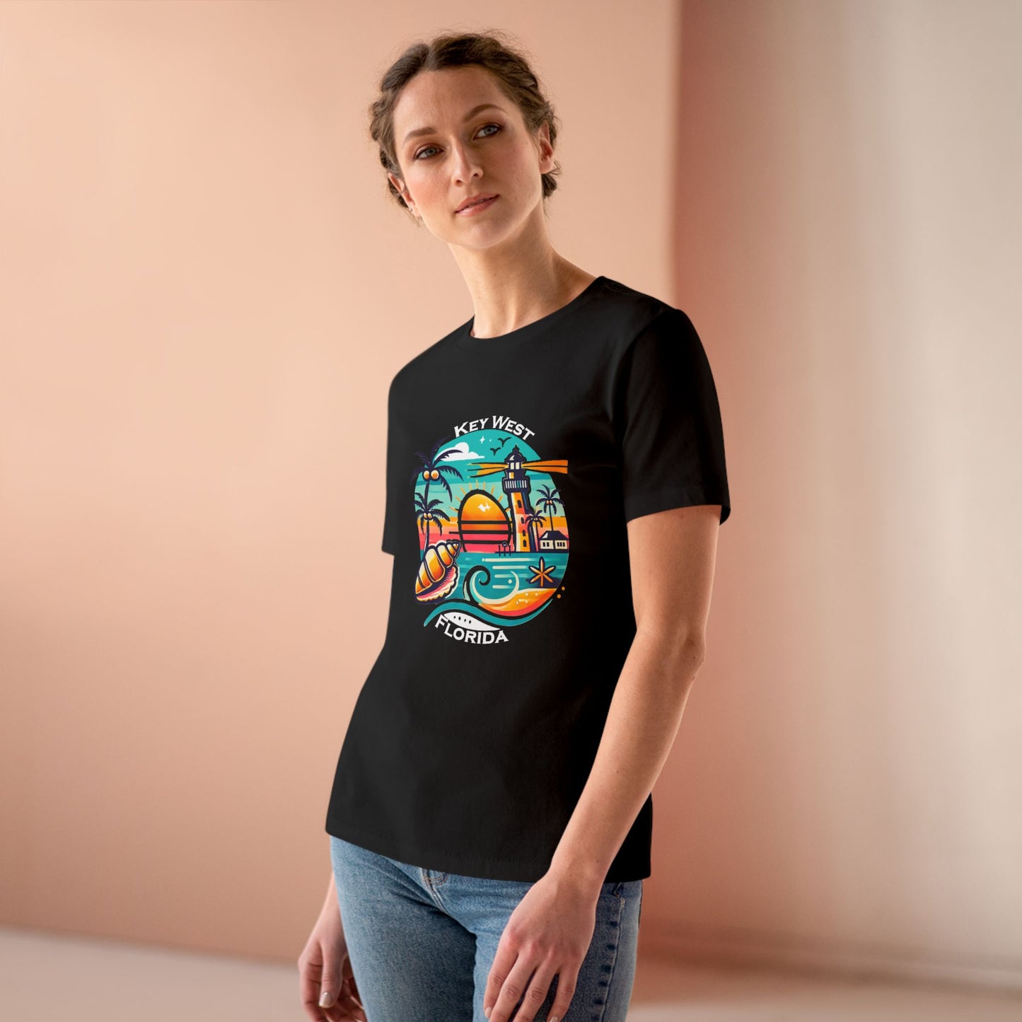 Vibrant Key West Women's Cotton Tee