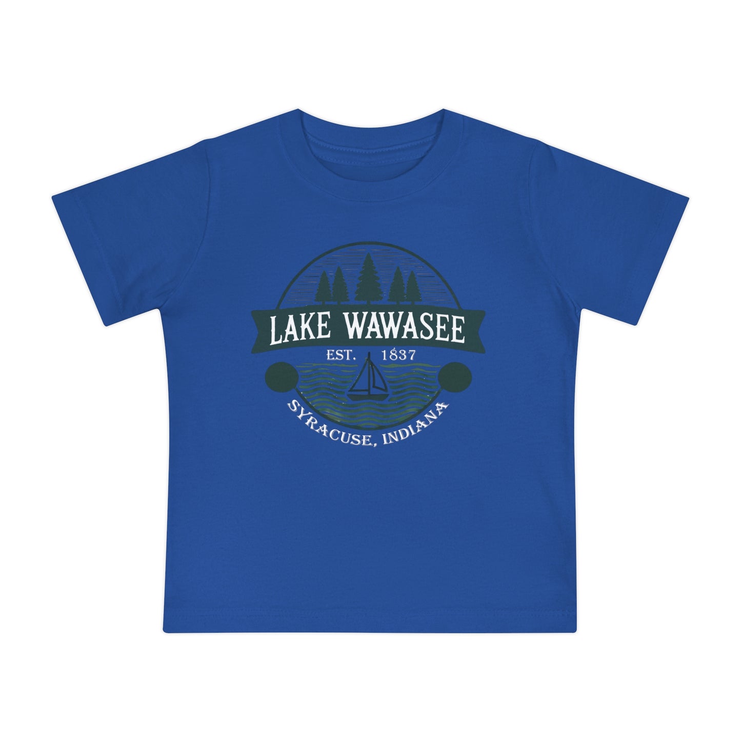 Vintage Lake Wawasee Unisex Baby Short Sleeve T-Shirt