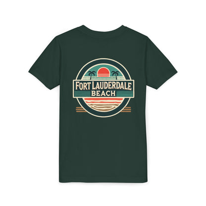 Vintage Fort Lauderdale Unisex Youth Short Sleeve Tee