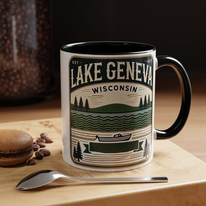 Vintage Lake Geneva Accent Coffee Mug