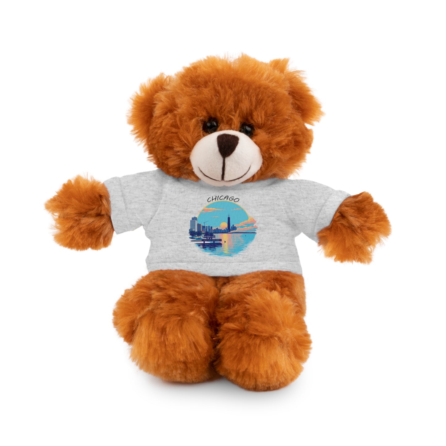 Retro Chicago Sunset Stuffed Animals with Tee