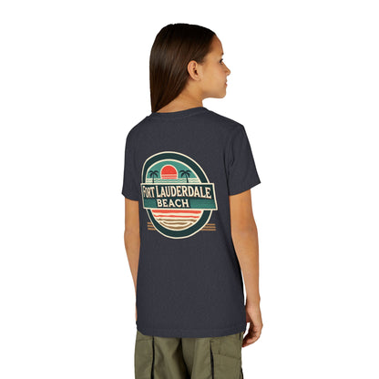 Vintage Fort Lauderdale Unisex Youth Short Sleeve Tee