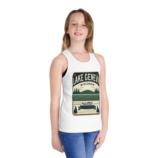 Vintage Lake Geneva Unisex Kids Jersey Tank Top