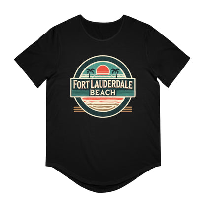 Vintage Fort Lauderdale Men's Jersey Curved Hem Tee