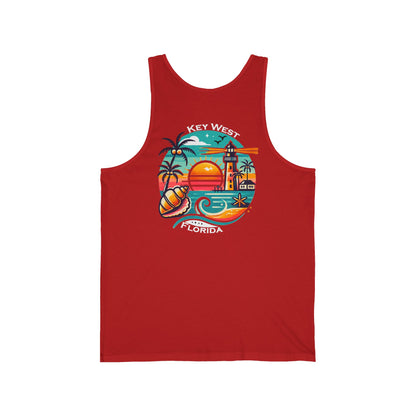 Vibrant Key West Unisex Jersey Tank