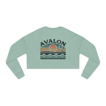 Retro Avalon Sunset Women's Cropped Sweatshirt