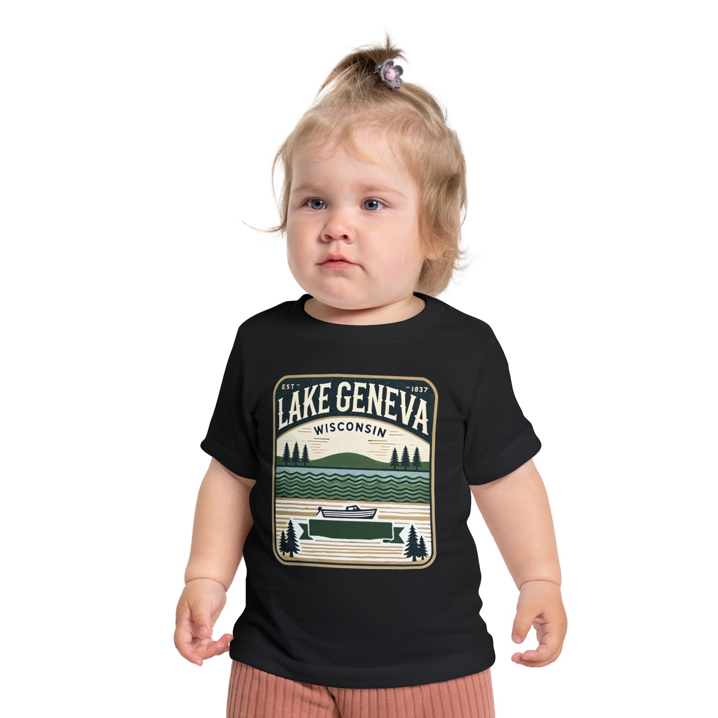 Vintage Lake Geneva Unisex Baby Short Sleeve T-Shirt