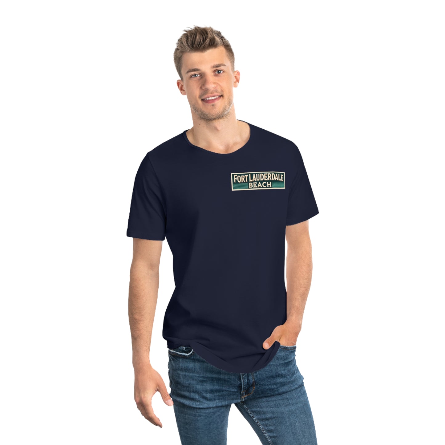 Vintage Fort Lauderdale Men's Jersey Curved Hem Tee