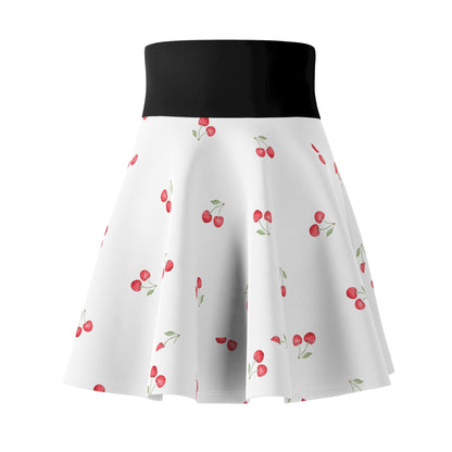 Cherry Print Women's Skater Skirt