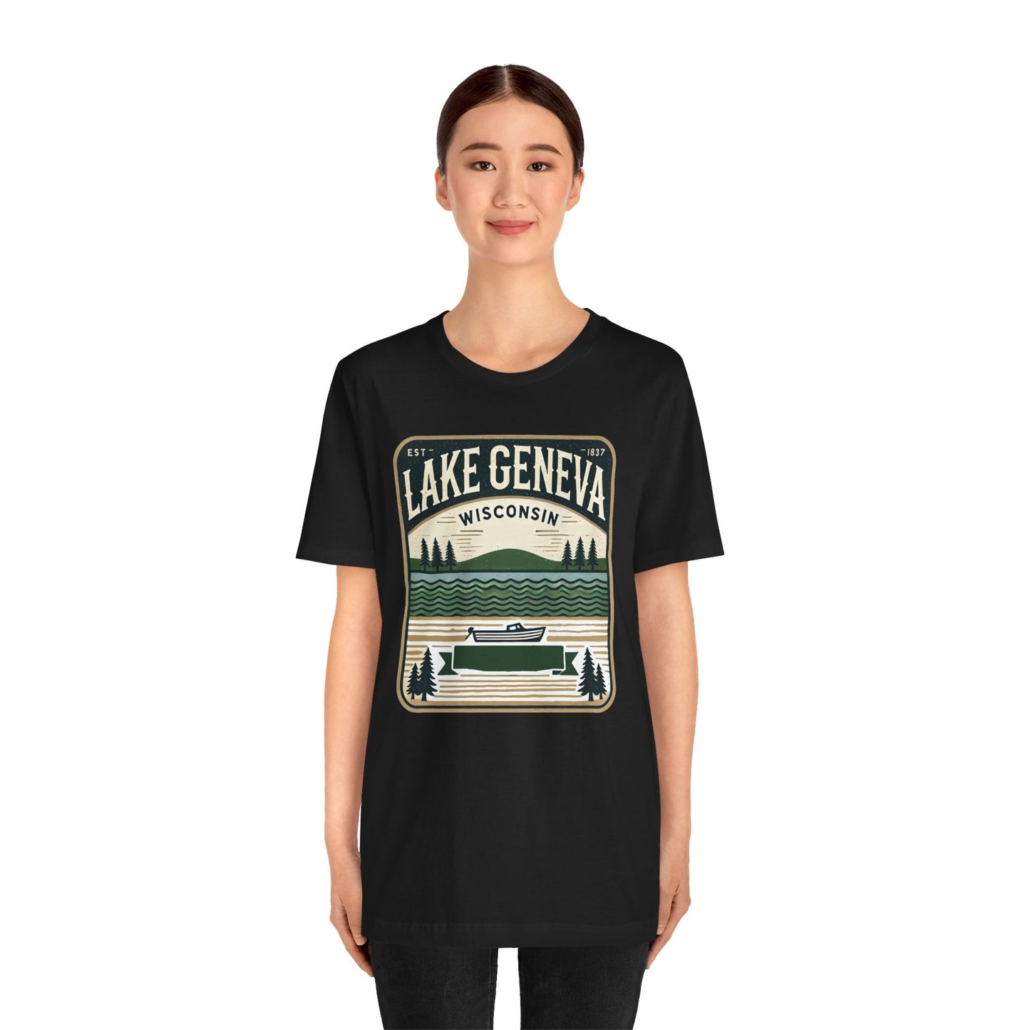 Vintage Lake Geneva Unisex Jersey Short Sleeve Tee