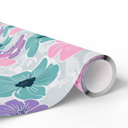 Pastel Floral Print Wrapping Paper