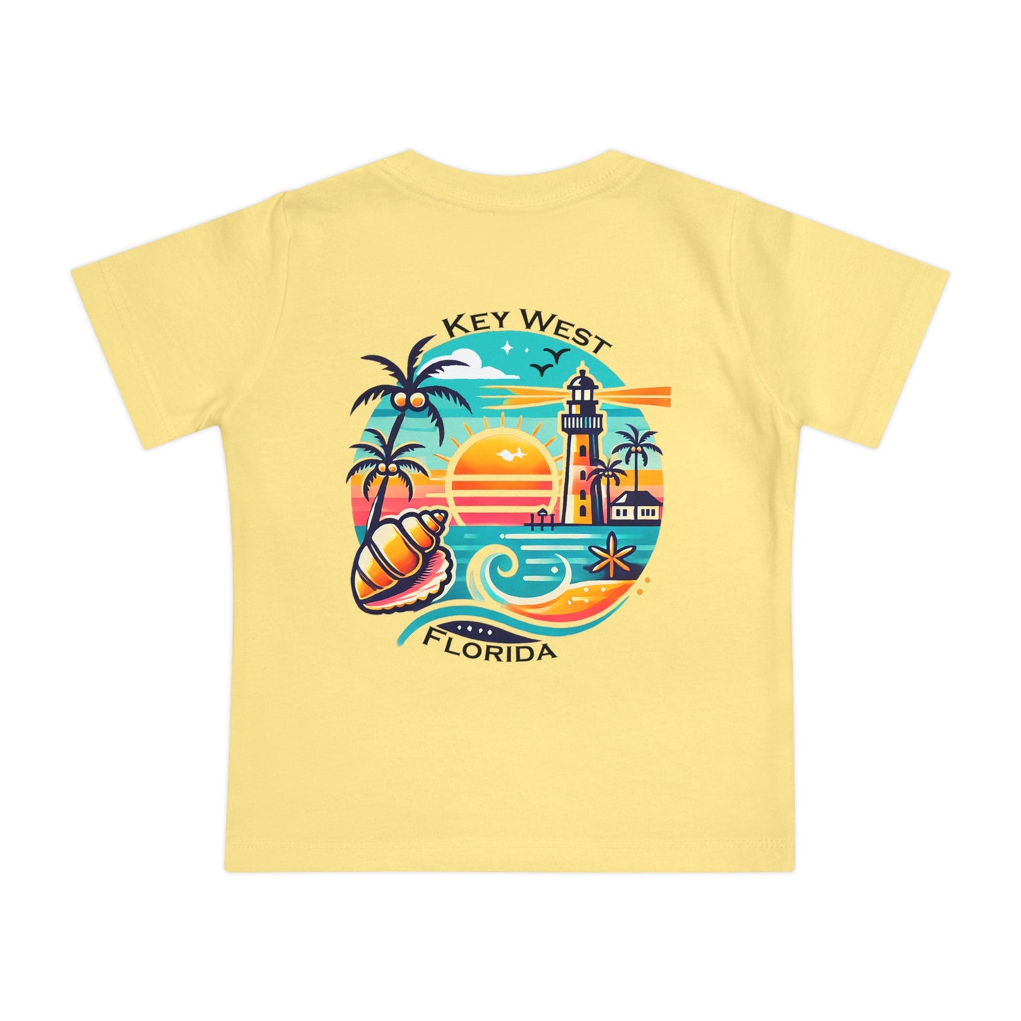 Vibrant Key West Unisex Baby Short Sleeve T-Shirt
