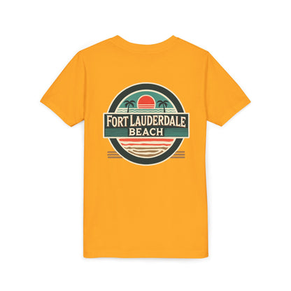 Vintage Fort Lauderdale Unisex Youth Short Sleeve Tee