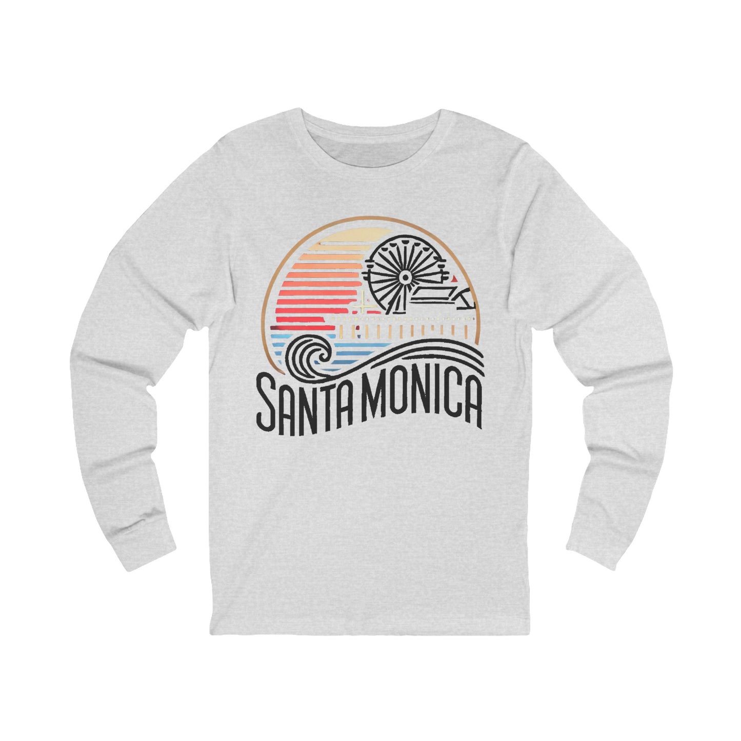 Vibrant Santa Monica Unisex Jersey Long Sleeve Tee