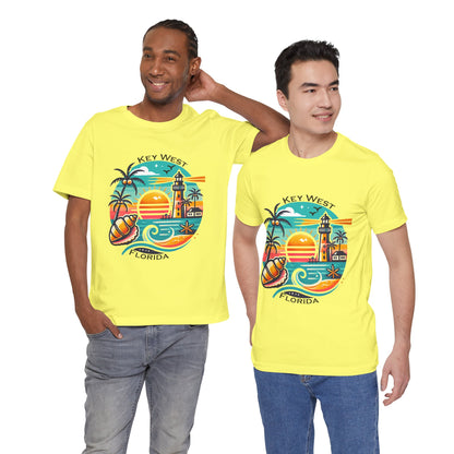 Vibrant Key West Jersey Short Sleeve Tee