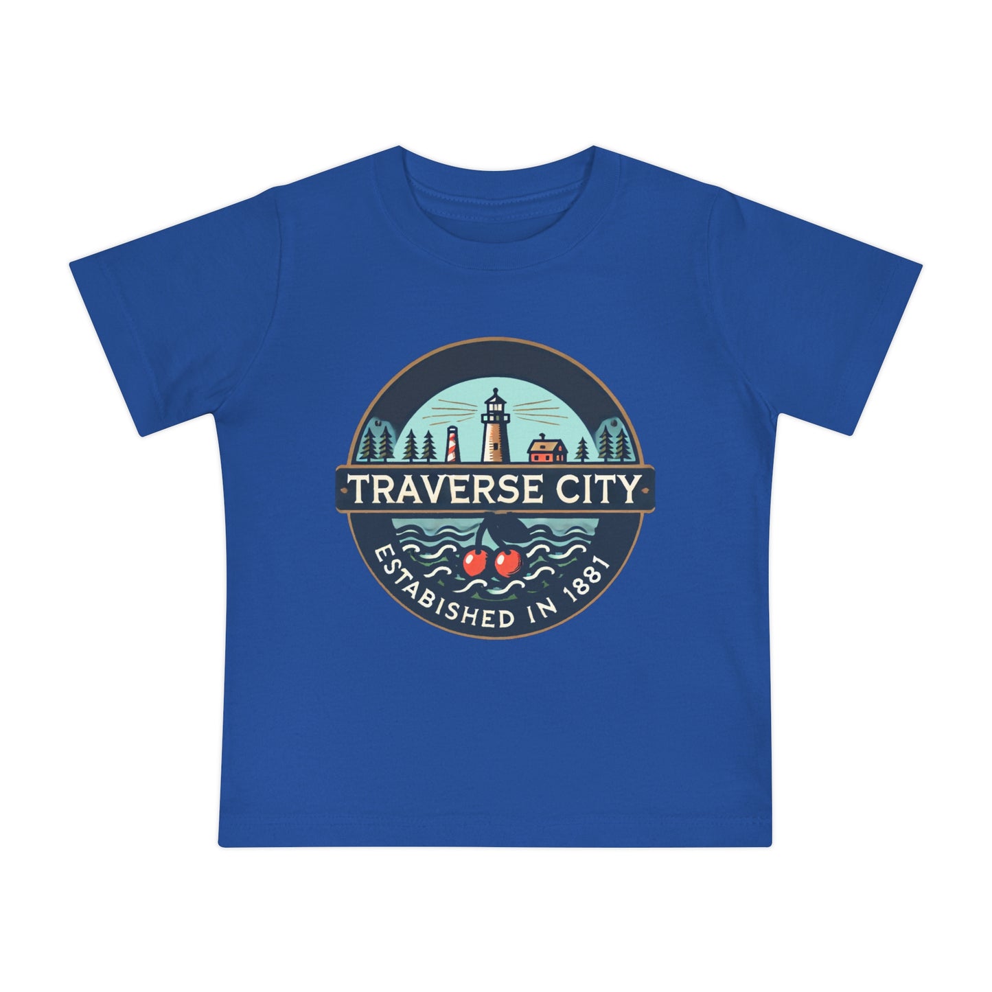 Vintage Traverse City Unisex Baby Short Sleeve T-Shirt