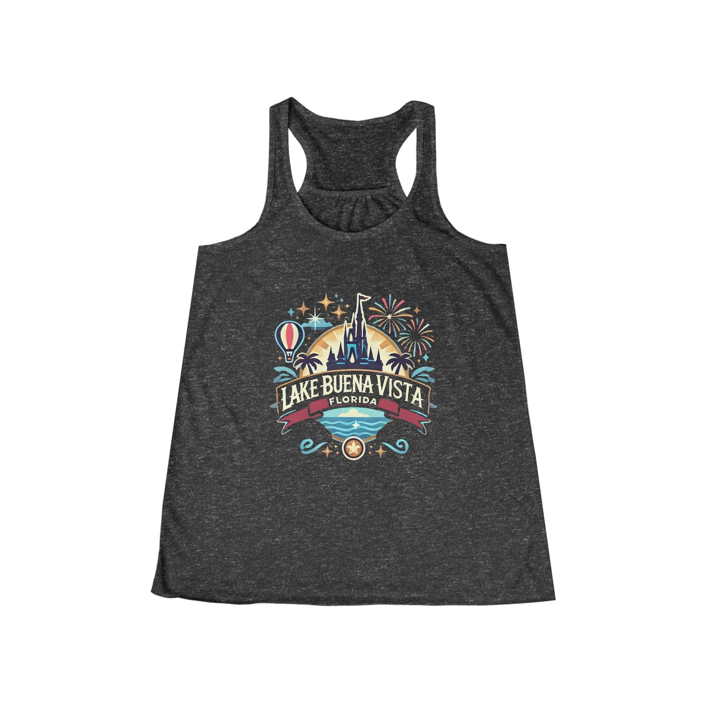 Adventurous Lake Buena Vista Women's Flowy Racerback Tank