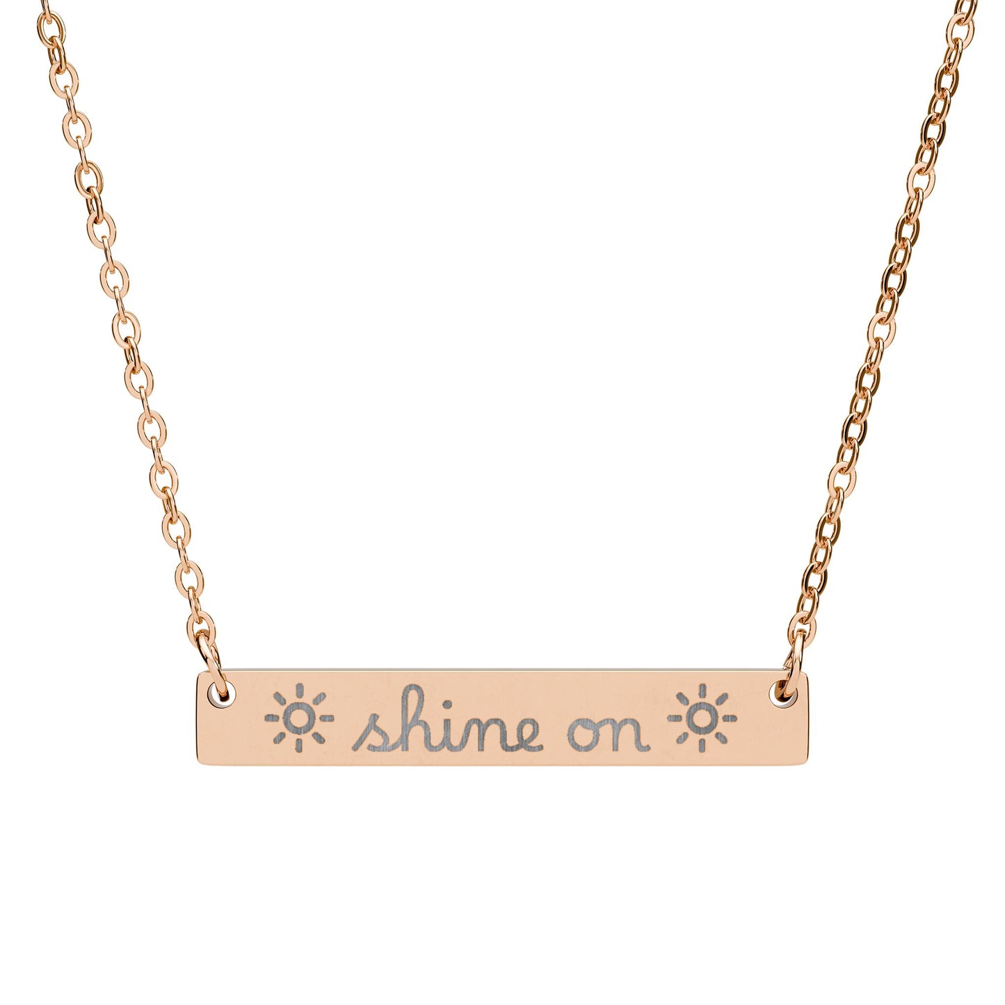 Shine On — Engraved Bar Necklace