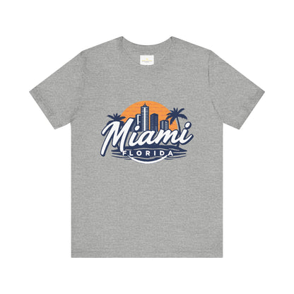 Retro Miami Unisex Jersey Short Sleeve Tee