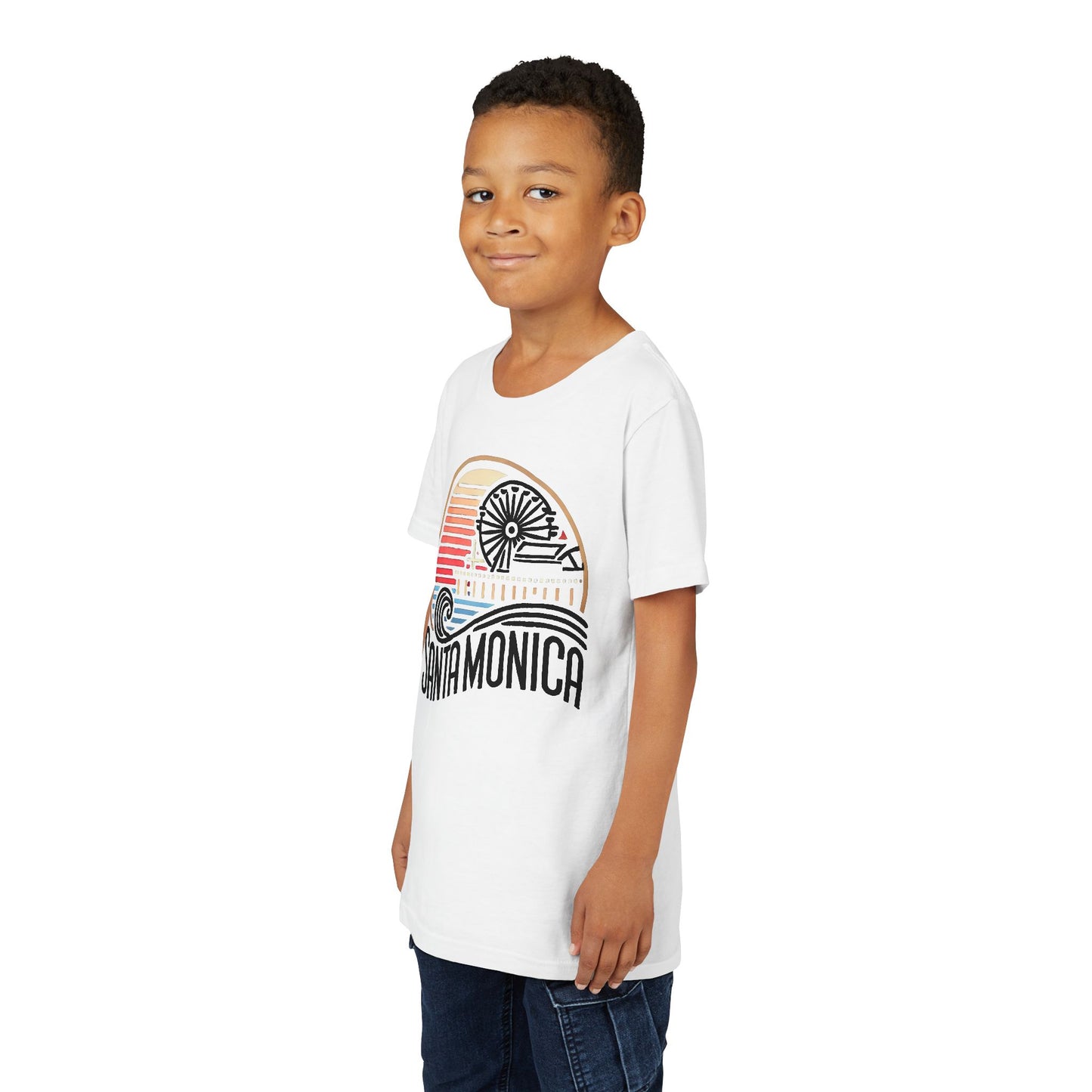 Vibrant Santa Monica Youth Short Sleeve Tee