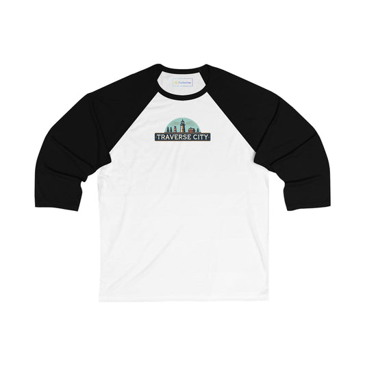 Vintage Traverse City Men's 3/4 Sleeve Baseball Tee