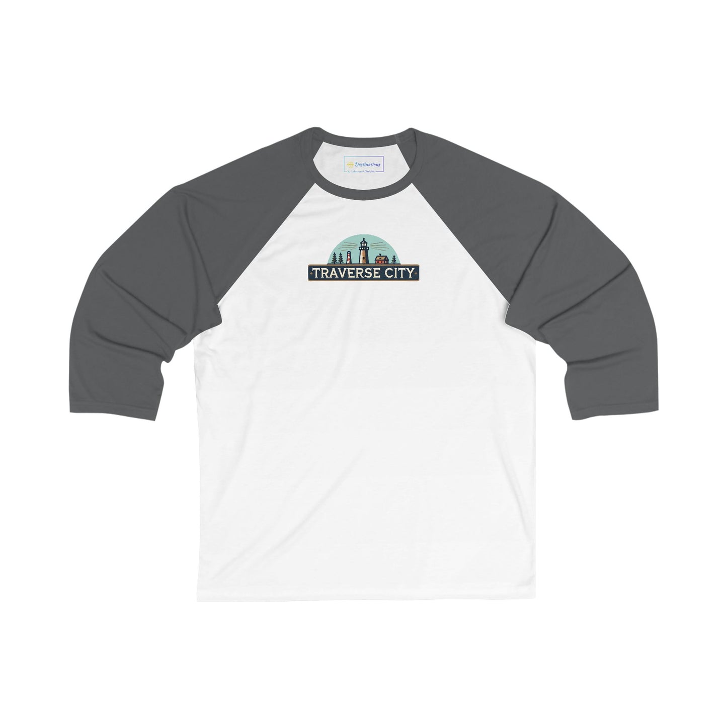 Vintage Traverse City Men's 3/4 Sleeve Baseball Tee