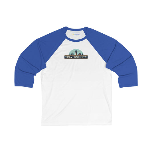 Vintage Traverse City Men's 3/4 Sleeve Baseball Tee